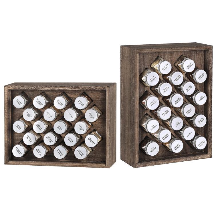 Freestanding Wood Spice Rack